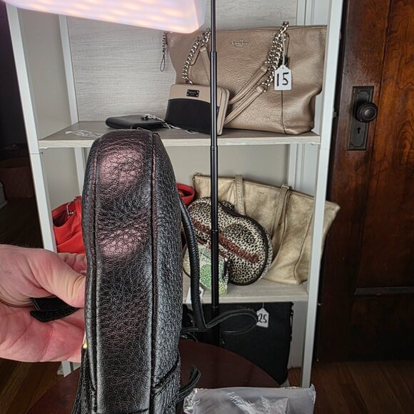 Fossil Elise Black Pebbled Leather Small Crossbody - Picture 12 of 17